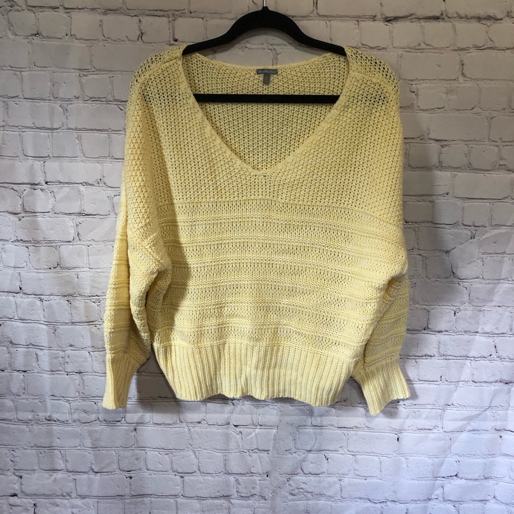 Yellow knit sweater